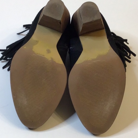 STEVE MADDEN OHIO BLACK LEATHER UPPER ANKLE HEELS BOOT SZ 7.5 M - Picture 11 of 16